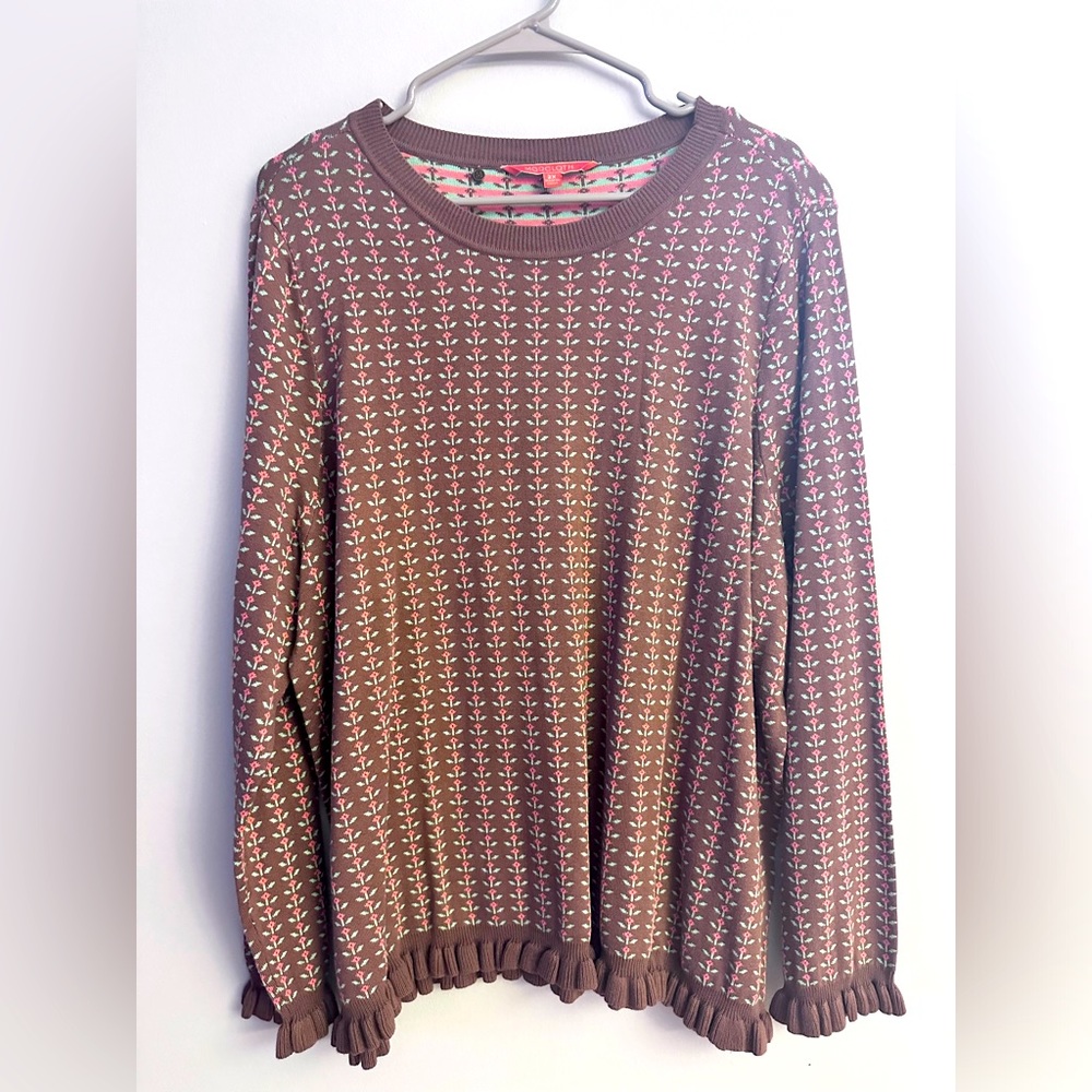 Women’s ModCloth Ruffle Trim Sweater Size 2X